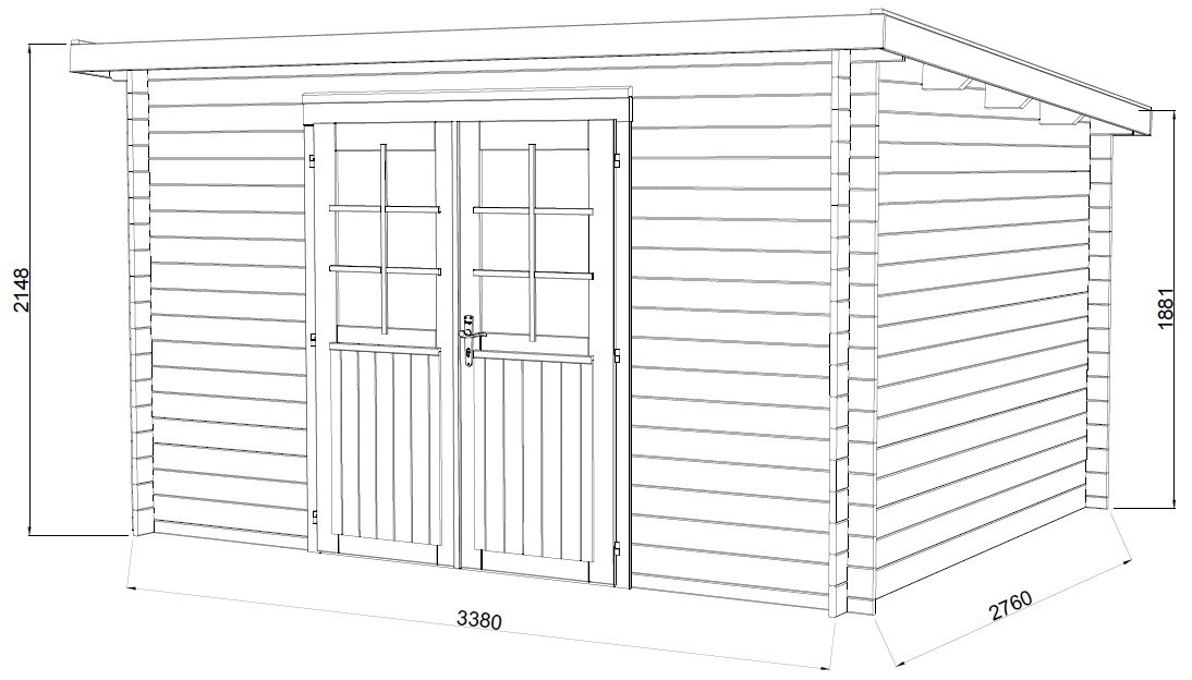 Abris modernes - Palmako - ALICE 9,0 m² - 28mm – Image 5