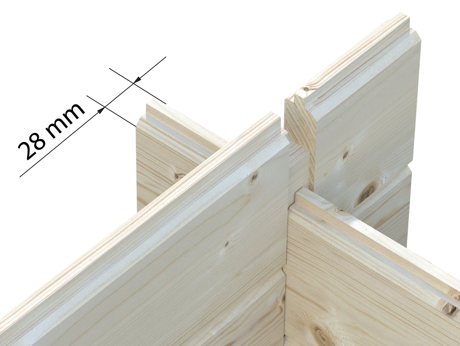 Abris traditionnels - Palmako - EMMA 4,6 m² - 28mm – Image 4