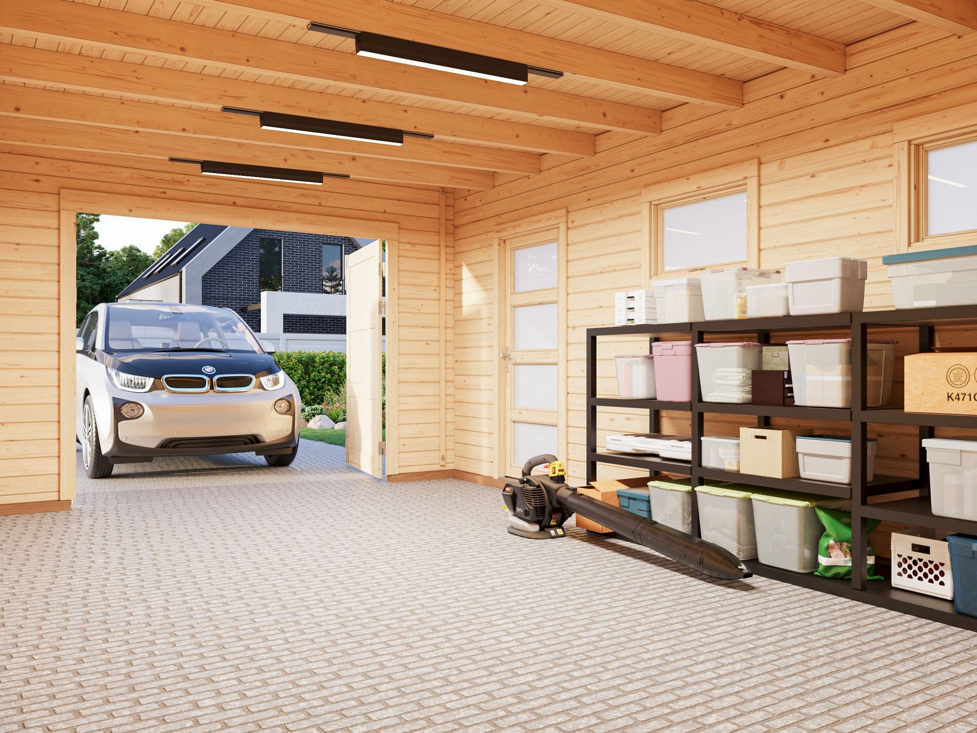 Garages bois - Palmako - RASMUS 19,0 m² avec porte bois - 44mm test – Image 3