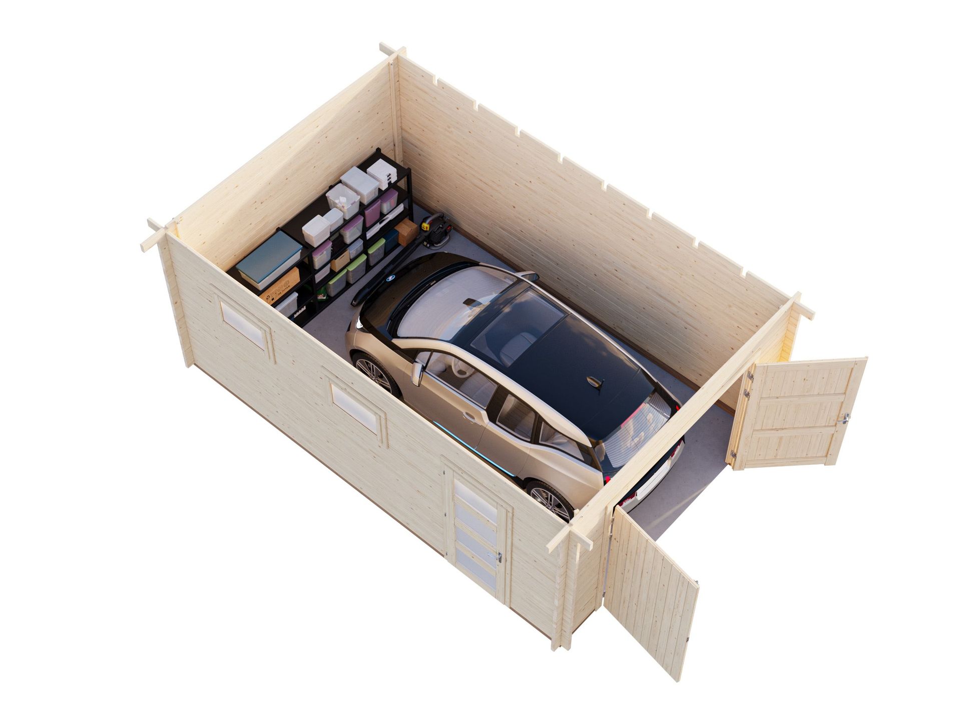 Garages bois - Palmako - RASMUS 19,0 m² avec porte bois - 44mm test – Image 4