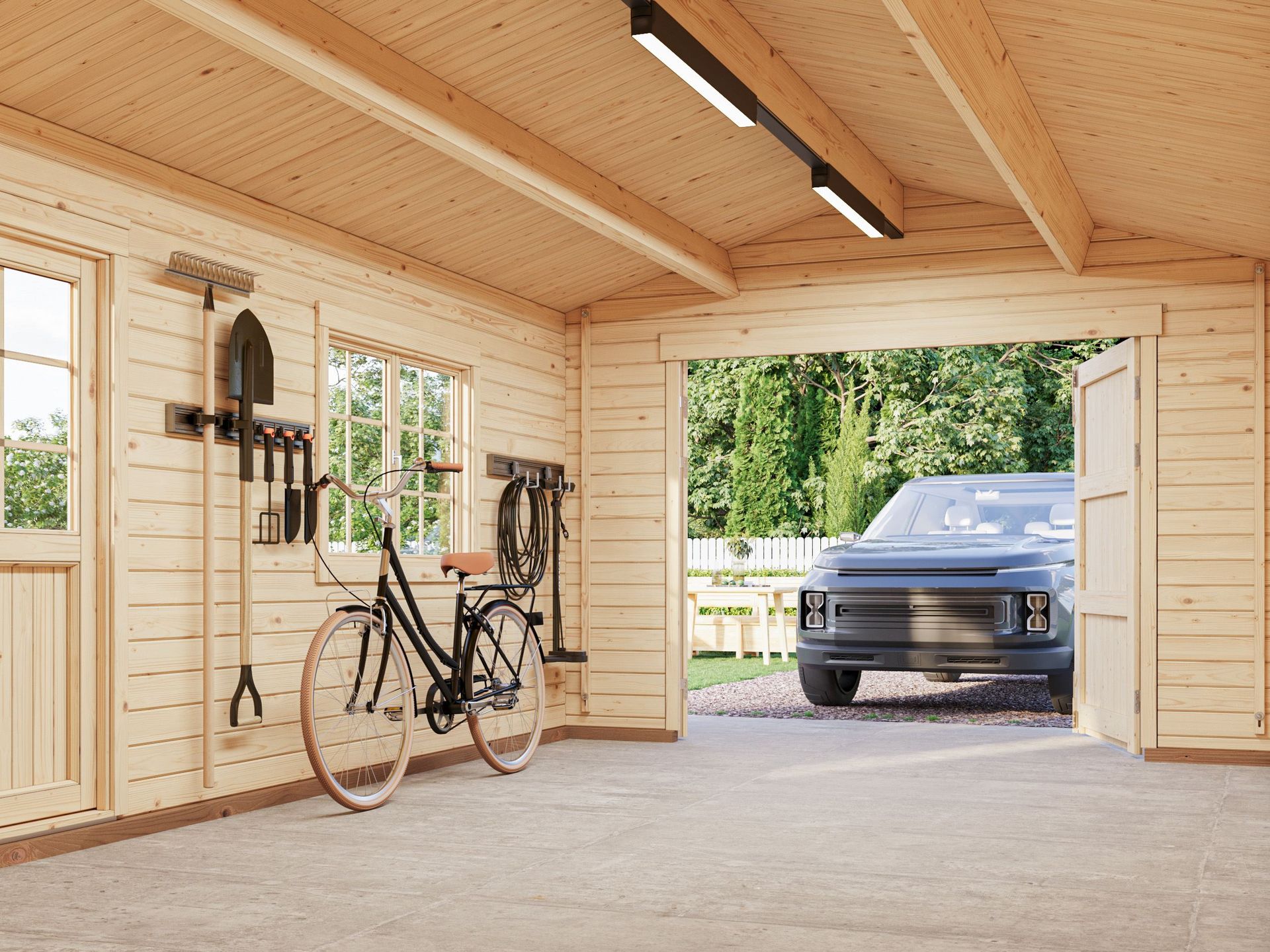 Garages bois - Palmako - ROGER 19 m² avec porte bois - 44mm – Image 3