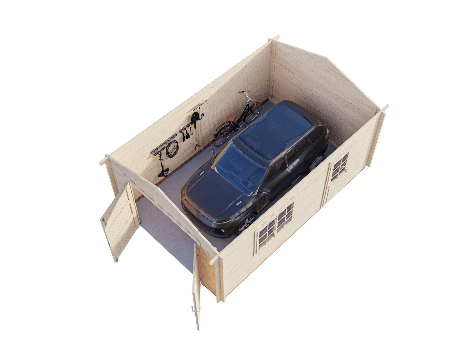 Garages bois - Palmako - ROGER 19 m² avec porte bois - 44mm – Image 4