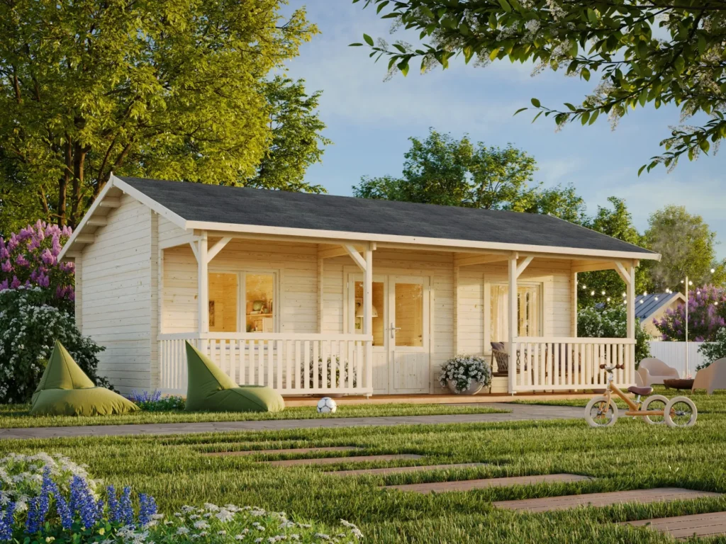 Chalets de loisirs - Palmako - SANDRA 25,6+11,1 m² - 44mm