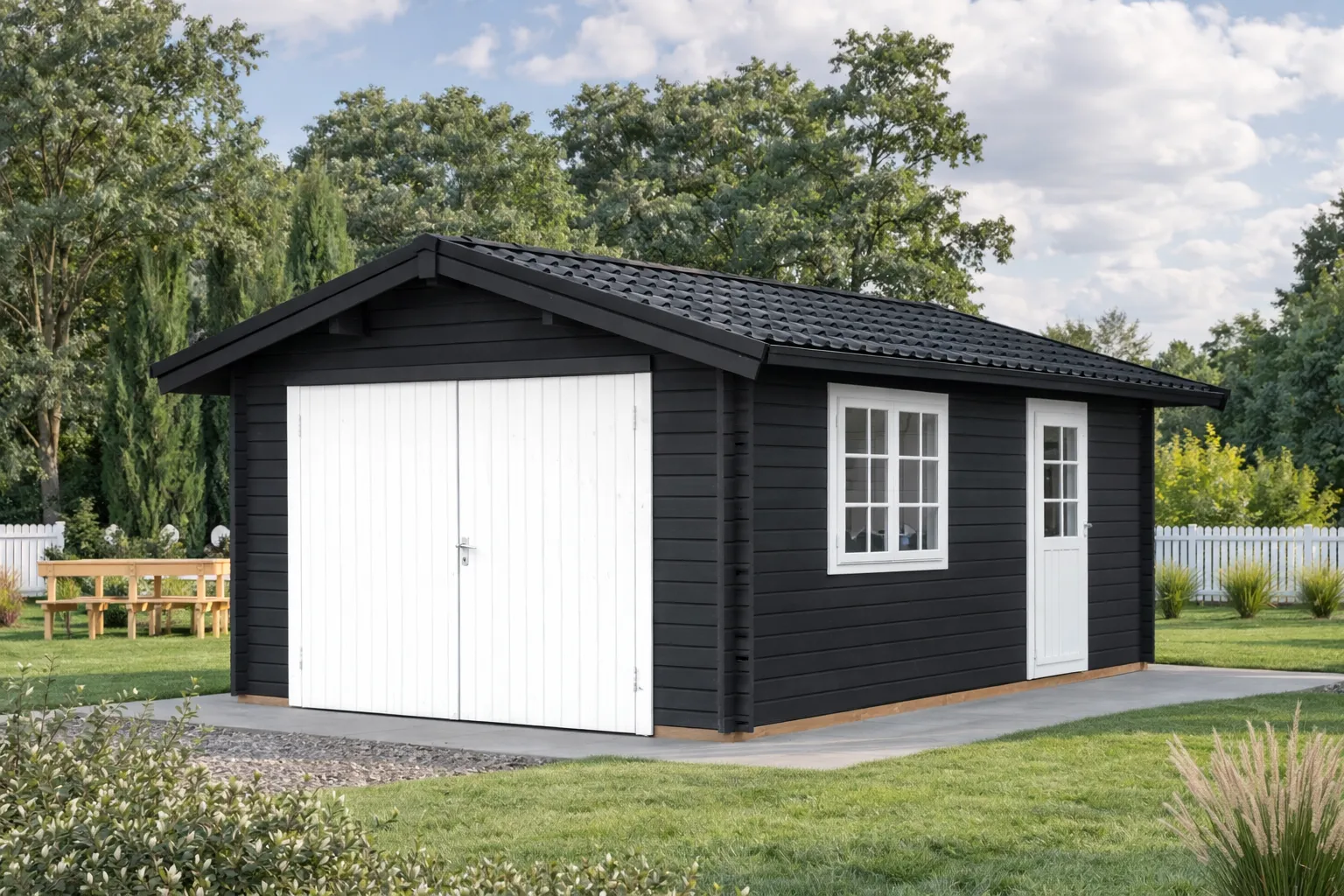 Garages bois - Palmako - ROGER 19 m² avec porte bois - 44mm – Image 12