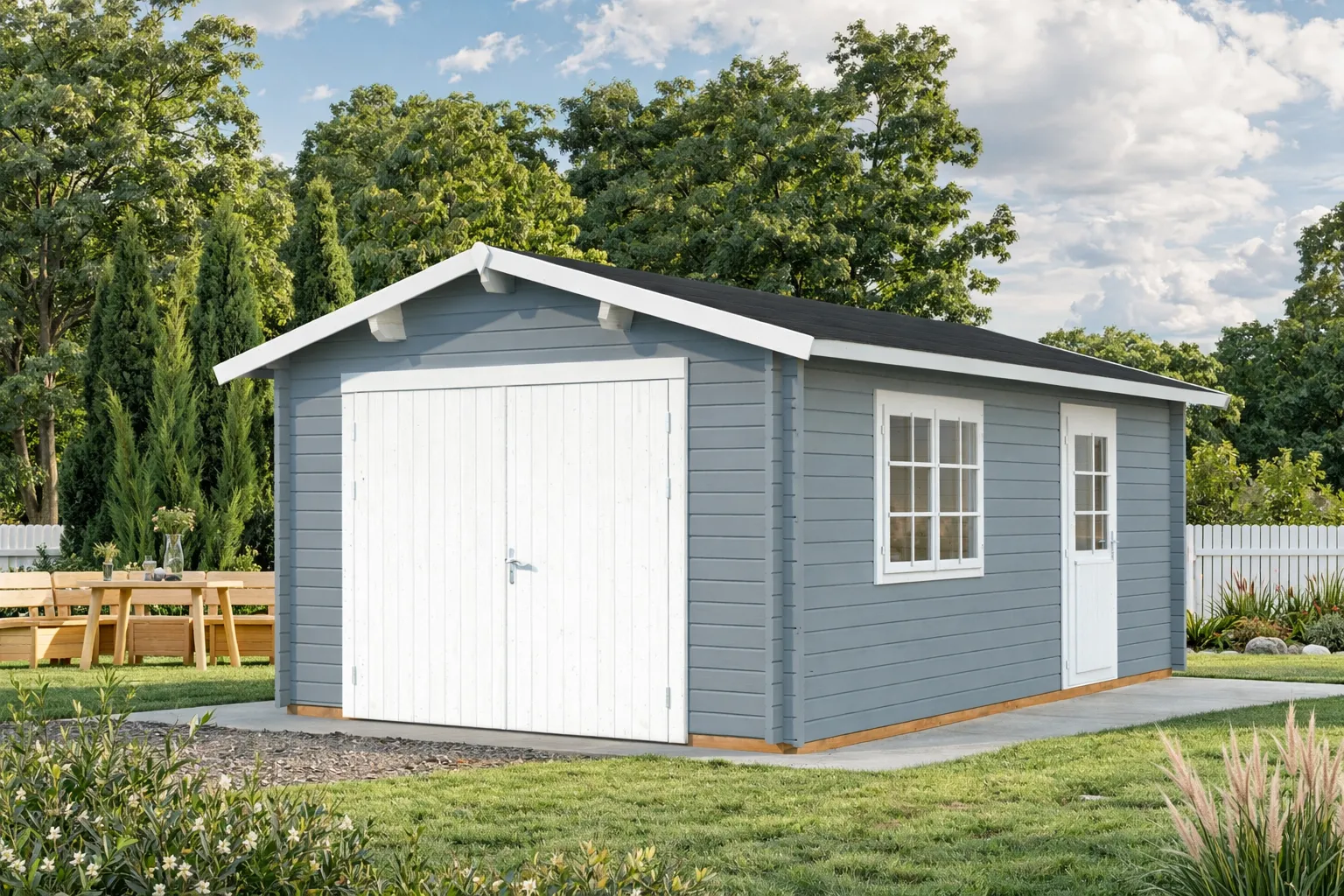 Garages bois - Palmako - ROGER 19 m² avec porte bois - 44mm – Image 13