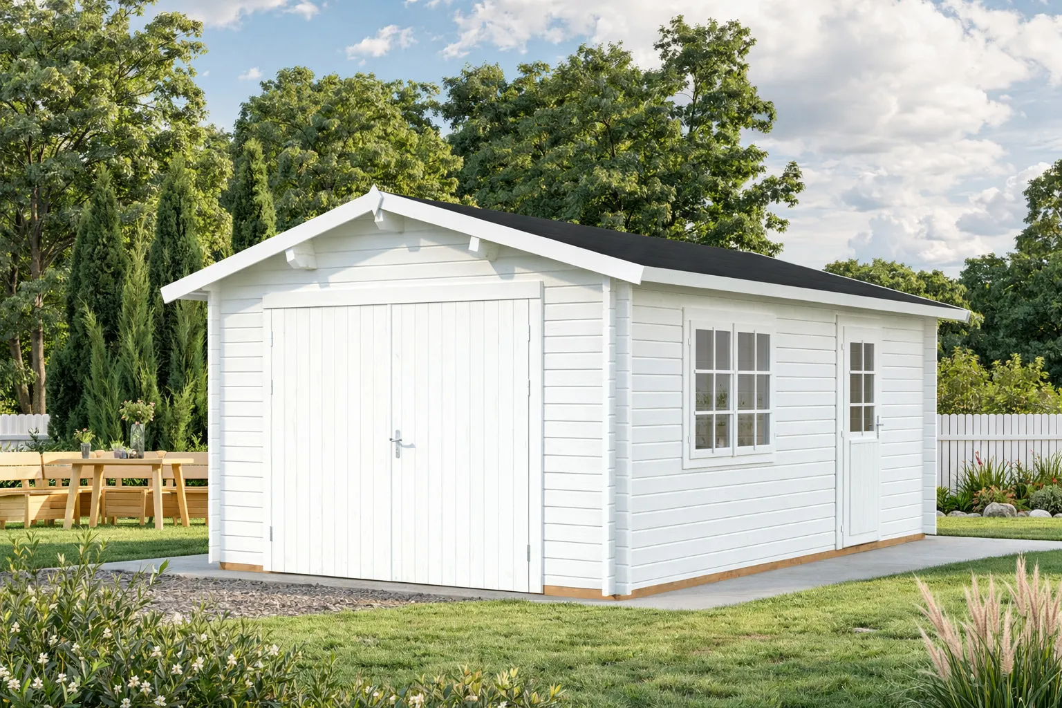 Garages bois - Palmako - ROGER 19 m² avec porte bois - 44mm – Image 15