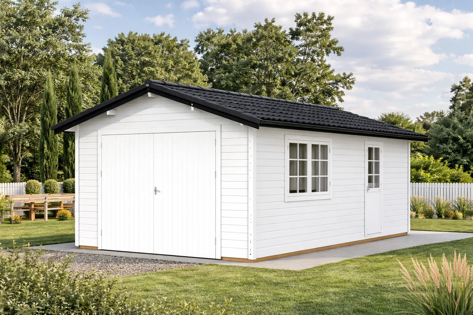 Garages bois - Palmako - ROGER 19 m² avec porte bois - 44mm – Image 16