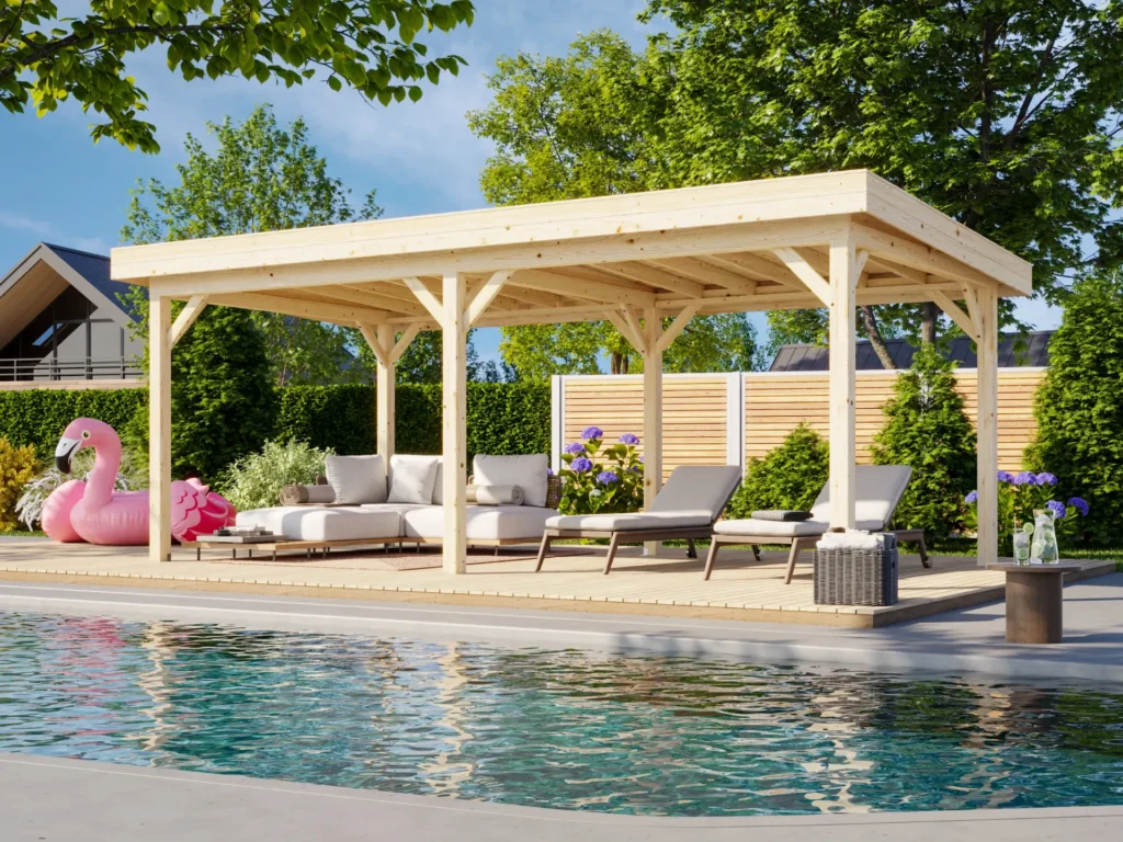 Pergolas bois - Palmako - LENNA 16,6 m²  - 588*300cm