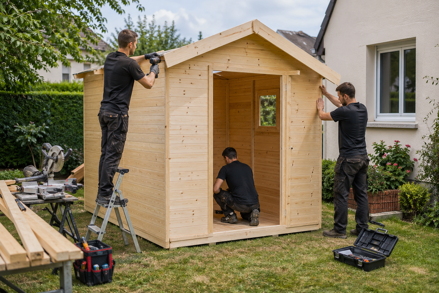 Montage d’une construction en bois